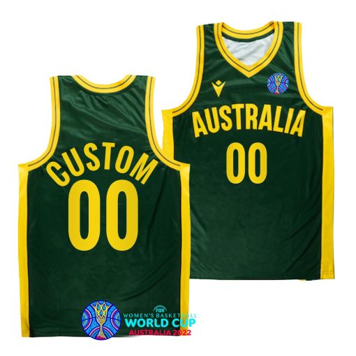 Custom 2022 Fiba Womens Basketball World Cup Australia Bronze Medal Green Jersey