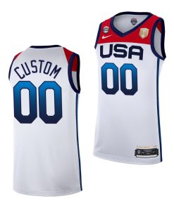 Custom 2022 Fiba WoBasketball World Cup Usa White Jersey