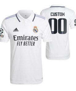 Custom Real Madrid 2022 UCL Champions 14 Home Jersey White