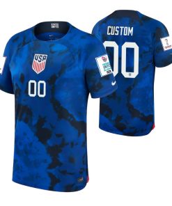 Custom USMNT National Team 2022 World Cup Blue Away Jersey