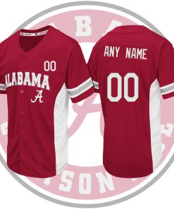 Custom Alabama Crimson Tide Crimson Strike Zone College Baseball Jersey