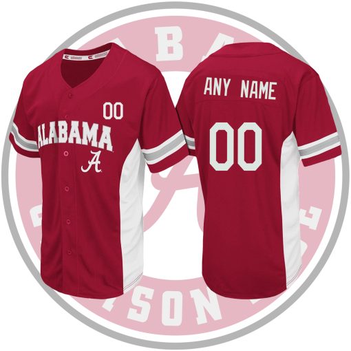 Custom Alabama Crimson Tide Crimson Strike Zone College Baseball Jersey