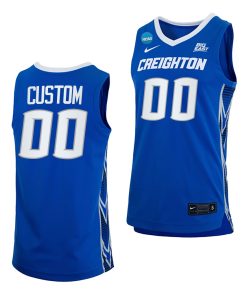 Custom 2023 NCAA March Madness Creighton Bluejays Blue Basketball Jersey
