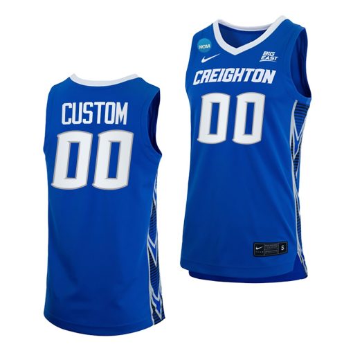 Custom 2023 NCAA March Madness Creighton Bluejays Blue Basketball Jersey