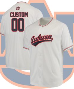 Custom Auburn Tigers Performance College Baseball Jersey - White
