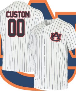 Custom Auburn Tigers Performance College Baseball Jersey - White Stripe