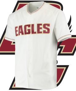 Custom Boston College Eagles White Custom Jersey College Baseball Custom Boston College Eagles White Custom Jersey College Baseball