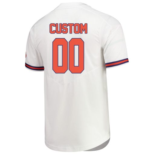 Custom Clemson Tigers White Vapor Untouchable Elite Jersey College Baseball