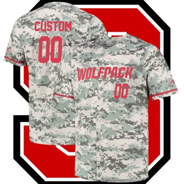Custom NC State Wolfpack Camo College Baseball Jersey