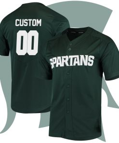 Custom Michigan State Spartans Green Vapor Untouchable Elite Jersey College Baseball