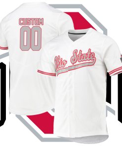Custom Ohio State Buckeyes College Baseball Jersey - White