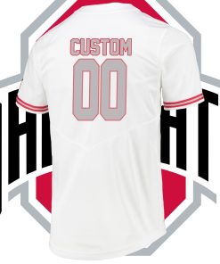Custom Ohio State Buckeyes College Baseball Jersey - White