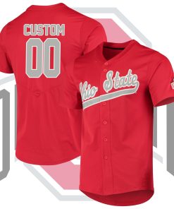 Custom Ohio State Buckeyes Red Vapor Untouchable Elite Jersey College Baseball