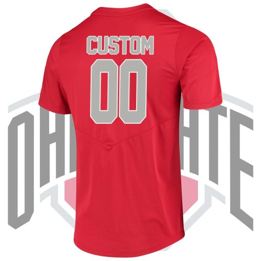 Custom Ohio State Buckeyes Red Vapor Untouchable Elite Jersey College Baseball