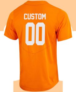 Custom Tennessee Volunteers Full-Button College Baseball Jersey - Orange