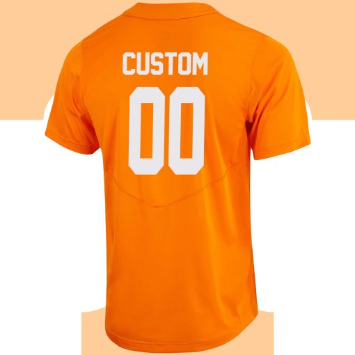 Custom Tennessee Volunteers Full-Button College Baseball Jersey - Orange