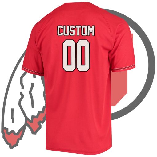 Custom Utah Utes College Baseball Jersey Full Button - Red