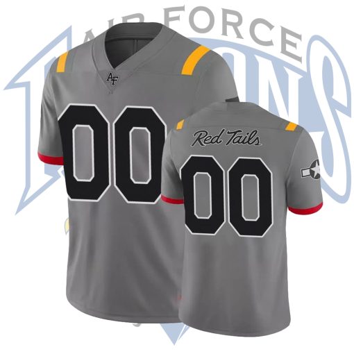 Custom Air Force Falcons Anthracite Game Red Tails Alternate Jersey