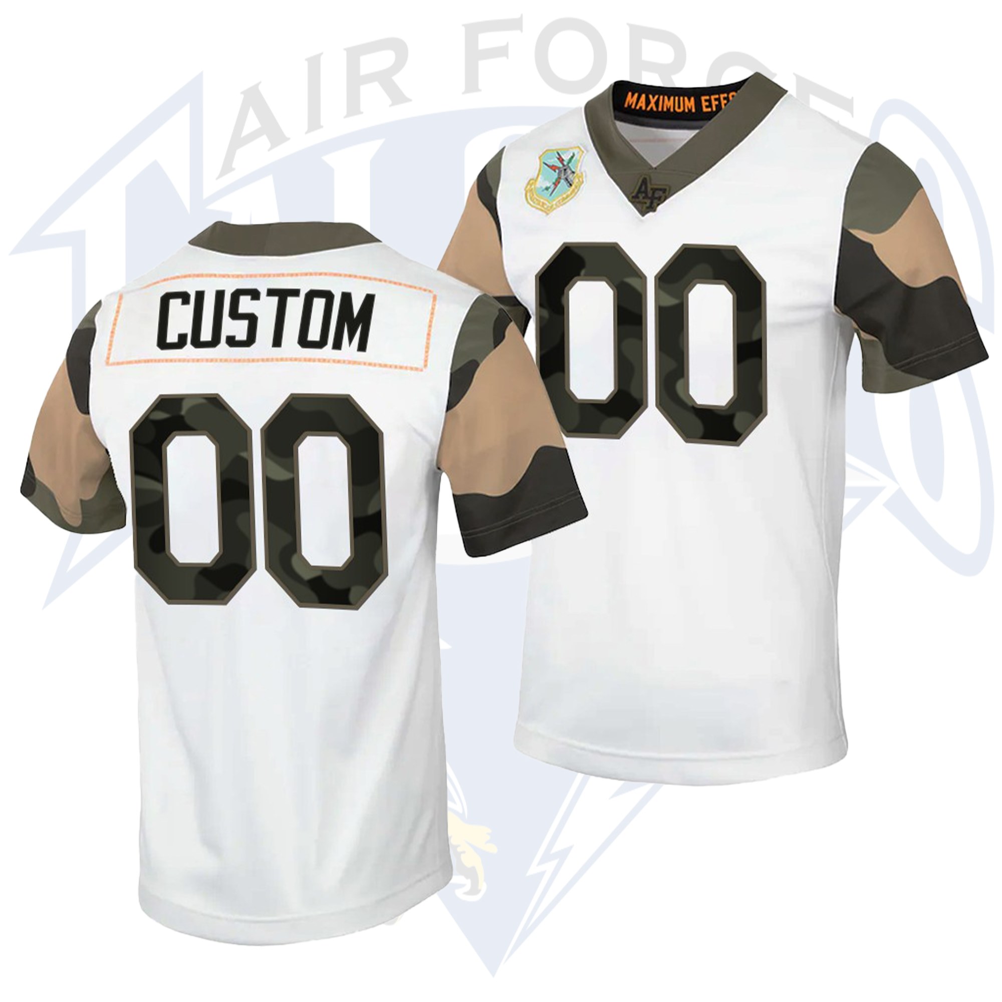 Custom Air Force Falcons White Special Game UAM UTP Jersey Custom Air Force Falcons White Special Game UAM UTP Jersey