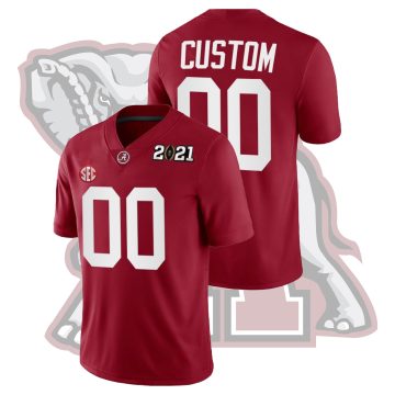 Custom Alabama Crimson Tide 3X CFP National Championship Winner Jersey - Crimson