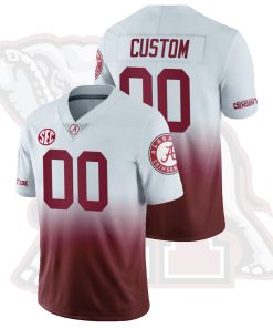 Custom Alabama Crimson Tide Gradient College Football Color Crash Jersey