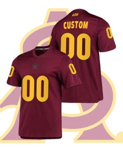 Custom Arizona State Sun Devils Maroon AEROREADY Jersey