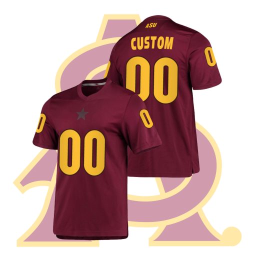 Custom Arizona State Sun Devils Maroon AEROREADY Jersey