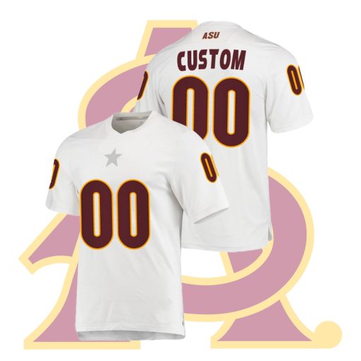 Custom Arizona State Sun Devils White AEROREADY Jersey