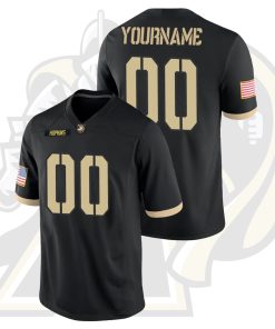 Custom Army Black Knights Black College Football Game Jersey