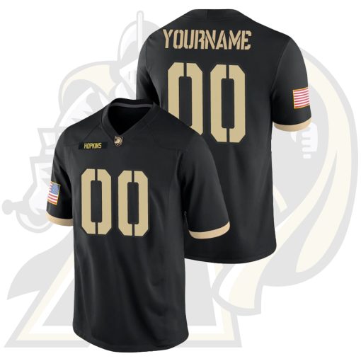 Custom Army Black Knights Black College Football Game Jersey