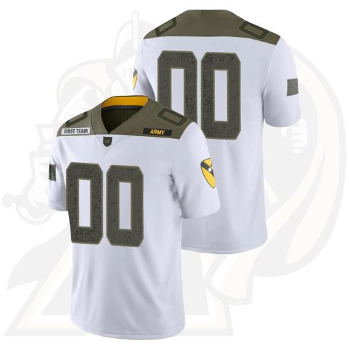 Custom Army Black Knights White 1st Cavalry Division Limited Edition College Football Jersey