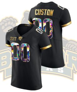 Custom Baylor Bears Golden Diamond Edition Sugar Bowl Jersey - Black