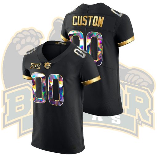 Custom Baylor Bears Golden Diamond Edition Sugar Bowl Jersey - Black