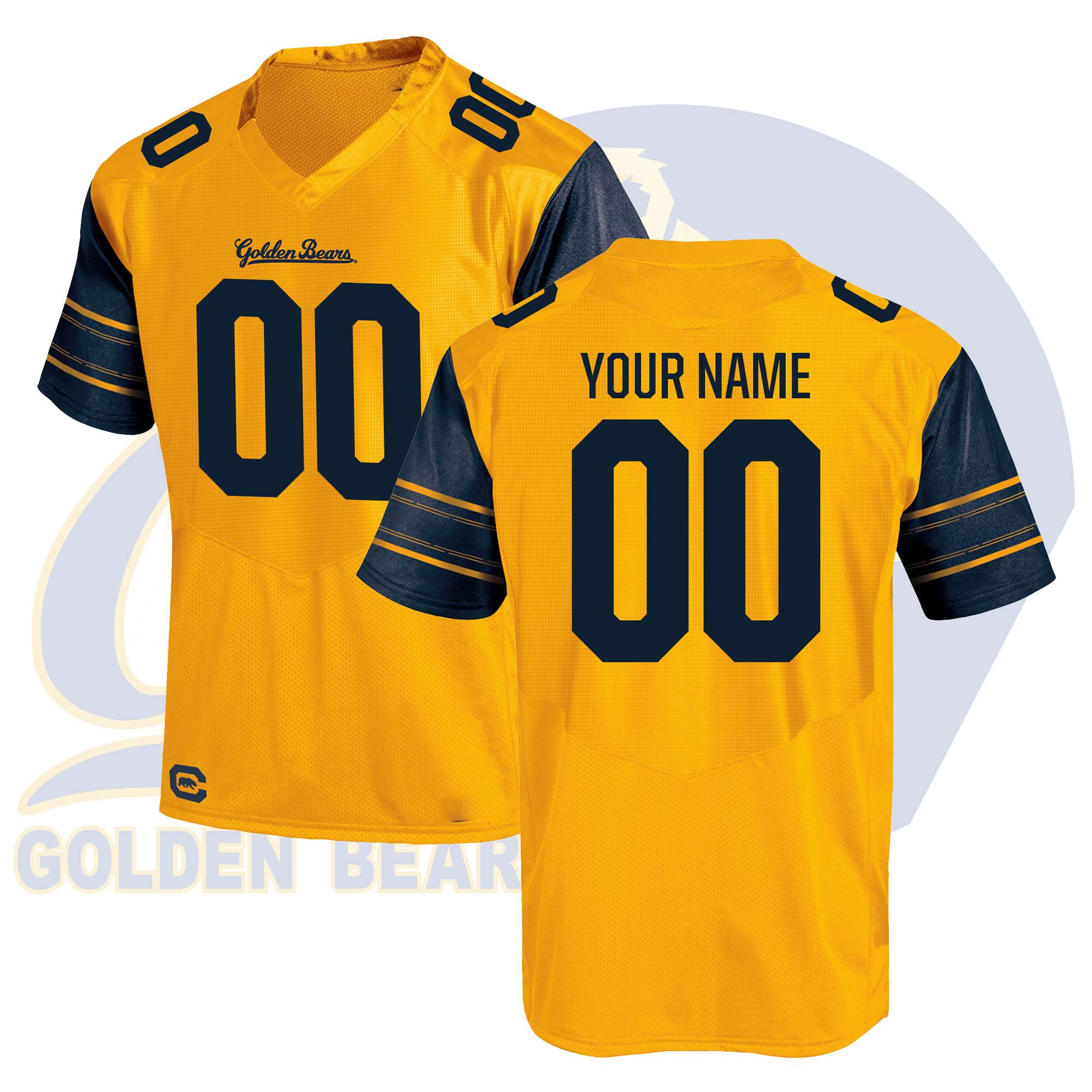 Custom California Golden Bears Gold College Football Jersey Custom California Golden Bears Gold College Football Jersey