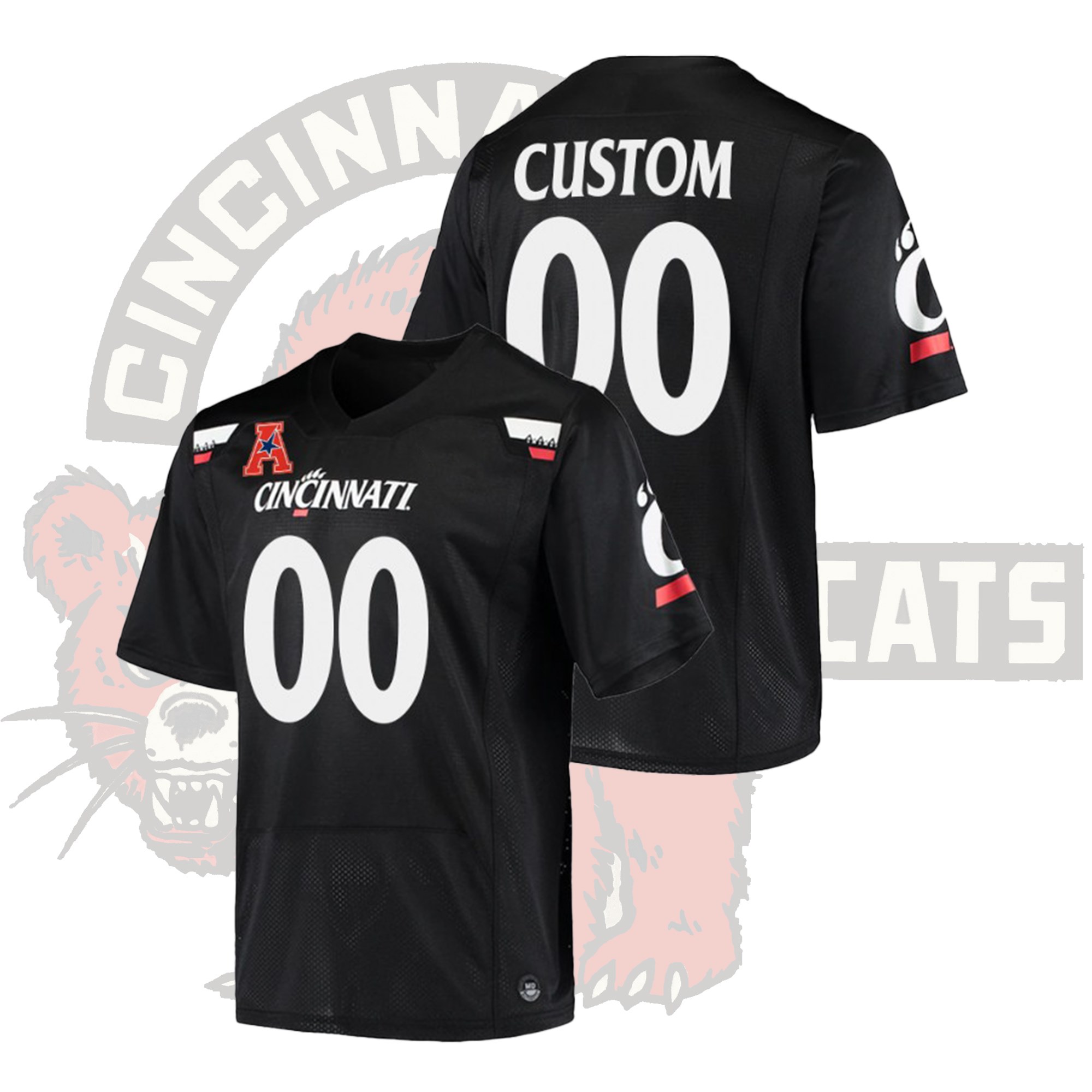 Custom Cincinnati Bearcats Black Alumni College Football The American Patch Jersey Custom Cincinnati Bearcats Black Alumni College Football The American Patch Jersey