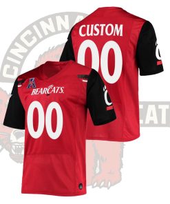 Custom Cincinnati Bearcats Red The American Patch Premier College Football Jersey