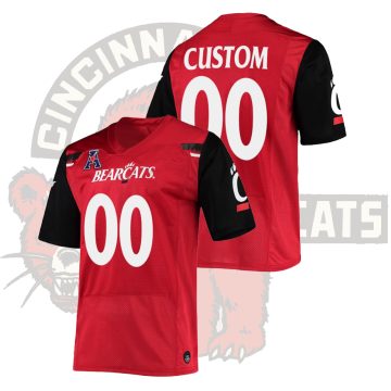 Custom Cincinnati Bearcats Red The American Patch Premier College Football Jersey