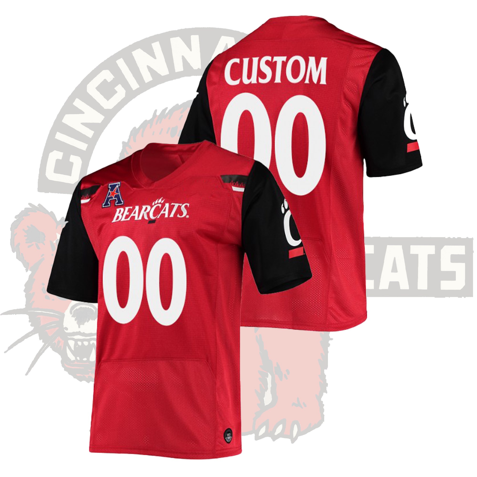 Custom Cincinnati Bearcats Red The American Patch Premier College Football Jersey Custom Cincinnati Bearcats Red The American Patch Premier College Football Jersey