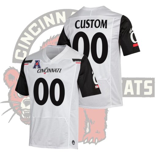 Custom Cincinnati Bearcats White College Football The American Patch Jersey