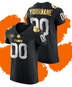 Custom Clemson Tigers Black Golden Edition College Football Jersey