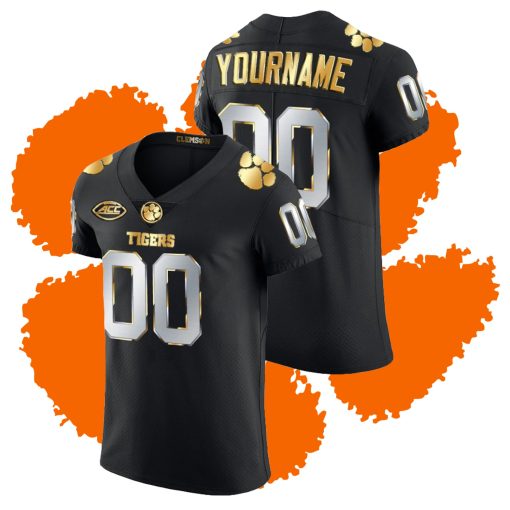 Custom Clemson Tigers Black Golden Edition College Football Jersey