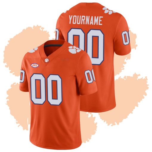 Custom Clemson Tigers Orange College Football Playoff Game Jersey