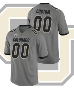 Custom Colorado Buffaloes Gray College Football Alternate Game Jersey