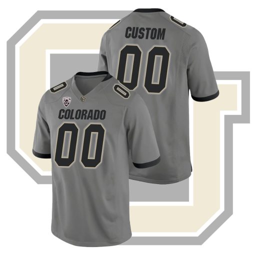 Custom Colorado Buffaloes Gray College Football Alternate Game Jersey