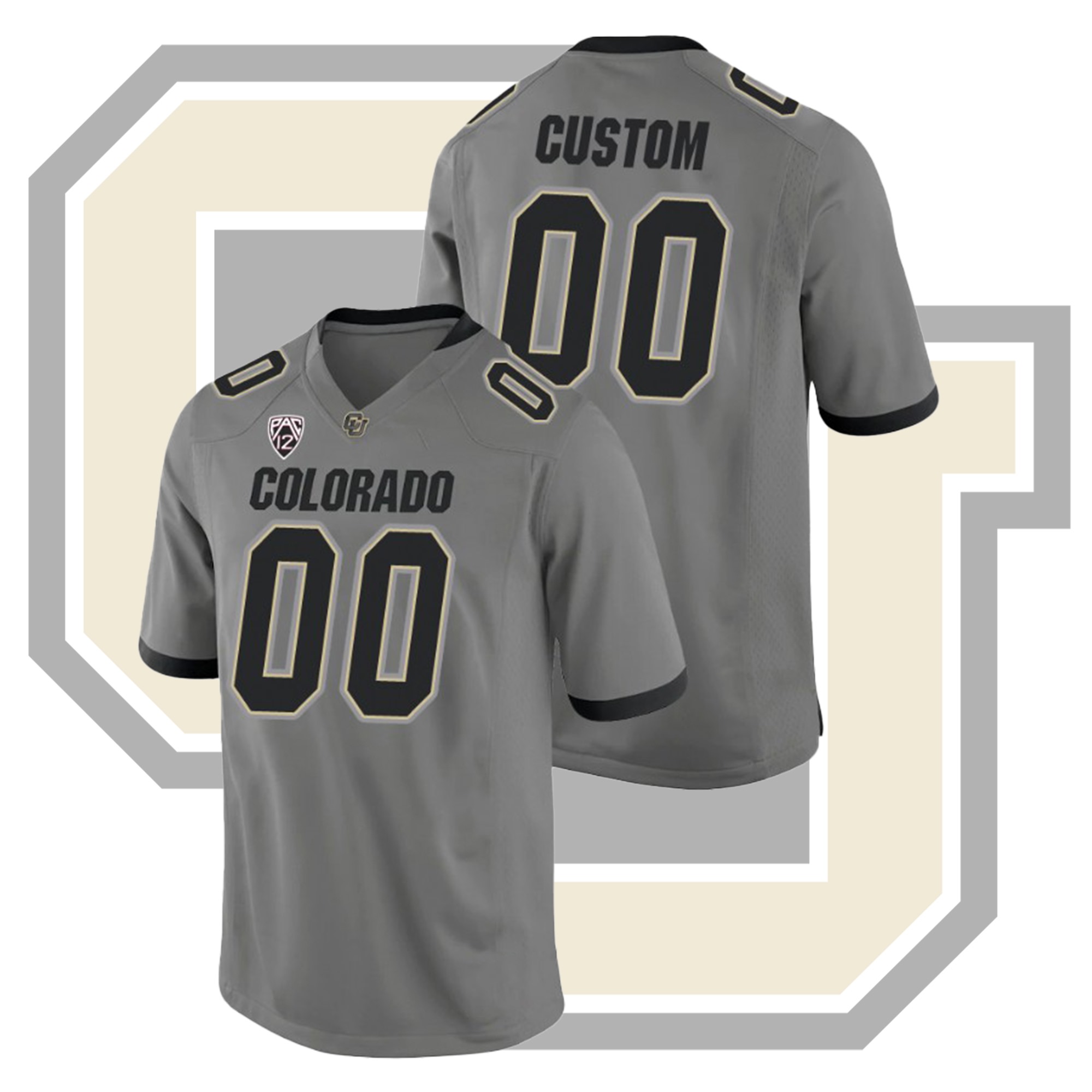 Custom Colorado Buffaloes Gray College Football Alternate Game Jersey Custom Colorado Buffaloes Gray College Football Alternate Game Jersey