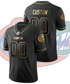 Custom Florida Gators Black College Football Golden Edition Limited Jersey