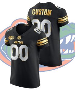 Custom Florida Gators Black Golden Edition College Football Jersey