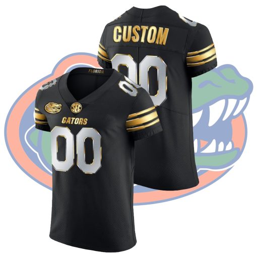 Custom Florida Gators Black Golden Edition College Football Jersey