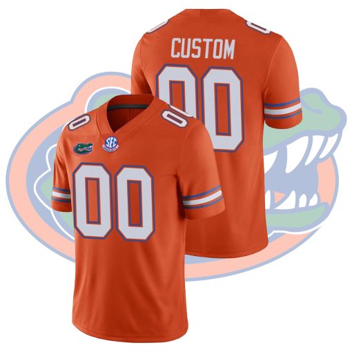 Custom Florida Gators Orange College Football Alternate Game Jersey