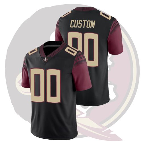 Custom Florida State Seminoles Black College Football Alternate Game Jersey